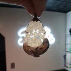 Rare High-luster  watery  Jadeite Pendant     Hand-carved Openwork     Antique Mount