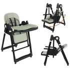 Convertible Baby High Chair To Rocker With 5-point Harness Foldable Feeding Tray