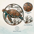 Sea Turtle Metal Wall Art     Coastal Beach House   Nautical Ocean Decor
