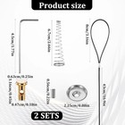 2 Sets Gate Latch Cable Pull  Spring Loaded Latch String  Black Spring With A