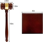 Frcctre Brown Wooden Gavel And Block Set  Handcrafted Wood Hammer Court With    