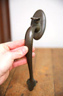 Vintage Brass Door Handle Push Pull Yale Lock Backplate Hardware Antique Salvage