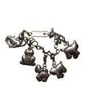 Webkinz Charm Bracelet With Monkey  Frog  Pig  Dog And Elephant Charms