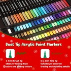 Pagather 120 Colors Dual Tip Acrylic Paint Markers  Waterproof  Box Set  new 
