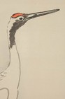 Japanese Art Painting Crane Hanging Scroll Old Bamaboo Japan Antique F089