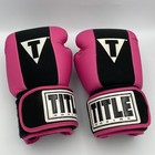 Title Boxing Gel World Bag Gloves Pink Black Spar Medium 10 Oz Exercise Gfwg2