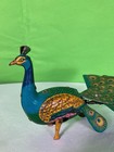 Vintage Tin Litho Wind-up Proud Peacock Alps Japan Free Shipping  Does Not Work 