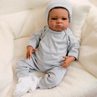 Lifelike Poseable 20in Reborn Baby Dolls Soft Cloth Body Full Body Black Newborn