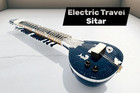 Electric Travel Sitar Indian Classical Instrument Tun Wood 7 13 Strings   Bag