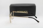 New Versace Mod  1275 1433 Black Gold Gunmetal Authentic Eyeglasses 54-15