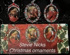 Custom Made Stevie Nick   s Christmas Ornaments Cabochons Red Swarvorski Crystals