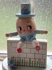 Vtg - 1950s Wooden Humpty Dumpty Nursery Lamp W night Light   tested  Bulb Inc 