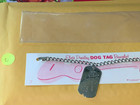 Elvis Presley 1956 Original Dog Tag Charm Bracelet With Display Card Ephemera B