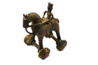 Antique 19th Century Indian Brass Horse Temple Toy