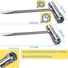 6 Pack Chainsaw Scrench Replacement Tool 13 By 19 Mm Chainsaw Wrench Equipment