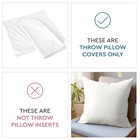 Beige 12x12 Throw Pillow Covers Set Of 2   Cotton Decorative Cushion Cases