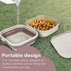 Collapsible Dog Water Bowl  Portable Dog Bowl For Traveling  2-in-1 Pet Food And