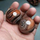 Polished Natural Silk Agate Ball Quartz Crystal Sphere Ball Healing Stone 30mm
