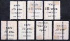  1148  Nicaragua 1912  Scott   O238-o244  Schg Vertically In Black  Ngai used