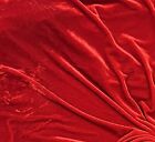 Red Stretch Velvet Fabric 60    Width Sold By The Yard