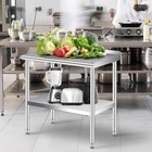 Stainless Steel 30  36  60  48  X 24  Nsf Kitchen Work Prep Table W backsplash