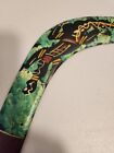 Vintage Australian Murra Wolka Wood Boomerang Handprinted By Aboriginal People