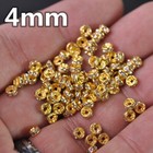 Rondelle 4mm 5mm 6mm 8mm 10mm 12mm Crystal Rhinestone Metal Loose Spacer Beads
