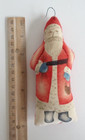 Santa Claus Christmas Velvet Stuffed Primitive Folk Art Doll Signed Bj Sleeper