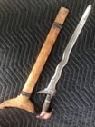 Very Fine 19th C  Philippine Moro Datto Twistcore Kris W double Fuller  Scabbard