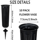 10 Pcs Black Cemetery Vases Memorial Flower Holder With Spikes For Grave