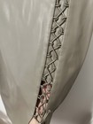 Lime Faux Leather Pencil Skirt Lace-up Side Slit Knee Length Size L