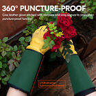 Vgo 1pair Extra-long Cuff Gardening Gloves  Puncture-proof Work Gloves ca7472 