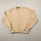 Vintage Challenger Cardigan Sweater Beige Xl Orlon Acrylic Cat Eye Buttons