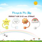 4 Pcs Colorful Silicone Straw Covers For 9-10mm Straws