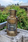  2x Vintage Nautical Ship Lantern Oil Lamp Maritime Brass Lighthouse Light Decor