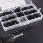 340pcs Phillips Pan Head Self Tapping Screws Round Head Sheet Metal Screws