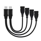 2 Pack Usb Male To Dual Female Y Splitter Hub Power Cord Extension Adapter Cable