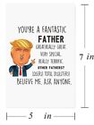 Funny Political Father s Day Card W  Envelope - Trump Is Great -let s Go Fathers