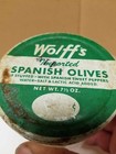Vintage Wolff s Spanish Olives Jar Chicago Illinois