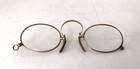 Antique Pince-nez Glasses With Case Gold-filled  Vgc