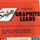 Vintage Scripto G820 Thick Graphite Leads B Full Box 12 Packs Nos Drawing