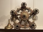 Working Antique Art Deco Style 5 Light Cast Iron Ceiling Lamp Light Fixture