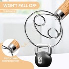 Danish Dough Whisk Wooden Bread Whisk With Stainless Steel Dough Hook