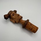 Vintage German Bottle Stopper Carved Wood Man s Face 