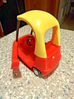 Vintage 1989 Little Tikes Cozy Coup Red   Yellow Toy Car 6  Nice