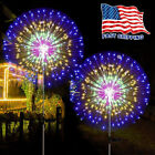 Outdoor Garden Solar Firework Lights Fairy Yard Lawn Decor Lamp 150 Led 1-4pack 