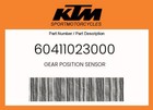 Ktm Genuine Gear Position Sensor - 60411023000