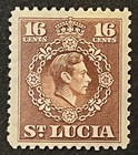 Travelstamps   St  Lucia Stamps Sg 154 Sc  143 - 16c Kgvi 12 1 2p - Mint Mogvlh
