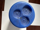 Partylite 8 x6    3 Wick Blue Pillar Candle 1183 Retired Serenity Scent Seepics