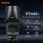 Godox V1 Mid C 55w Ttl Round Head Camera Flash With Diffuser Ak-r11 For Canon